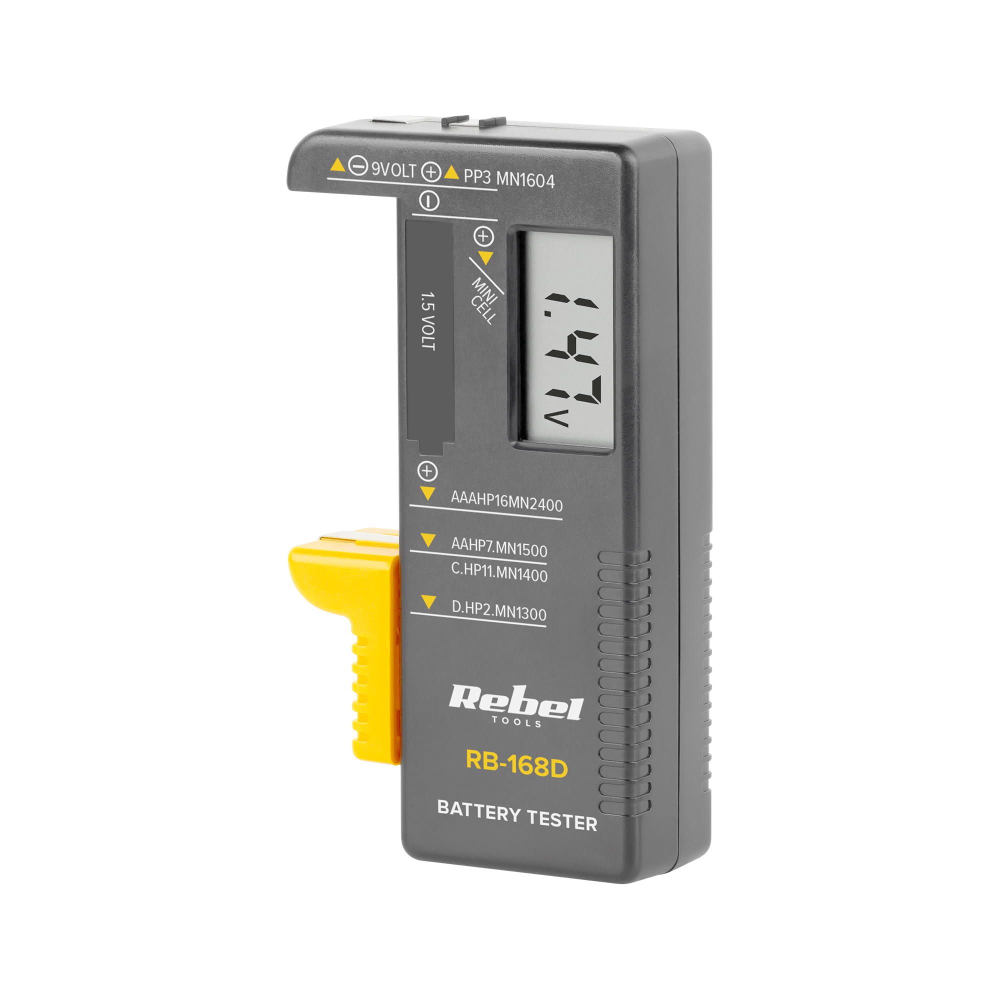 tester-baterii-rebel-rb-168d-6a0bbc96b7dd4fc48ec7c083e36260b1-2f6e470d Tester batérií REBEL RB-168D – Obrázok 1