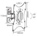 Držiak na stenu 23-43" čierny LCD-UCH0041 – Obrázok 2