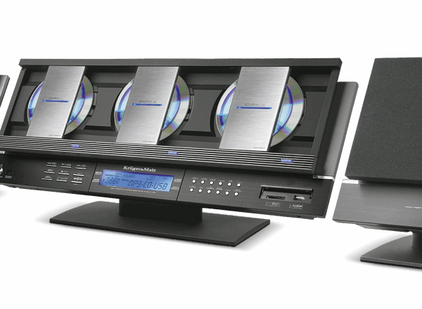 Kruger&Matz KM7733 CD x 3 Tower, SD a USB vstupy