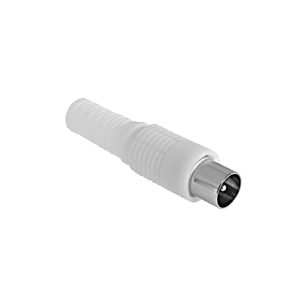 TV Antenna Plug Long White Cabletech