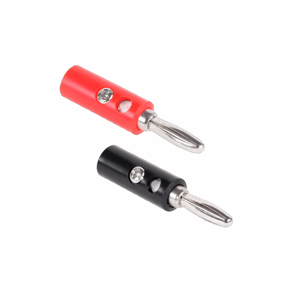 Banánová zástrčka Plastová (čierna/červená) Cabletech