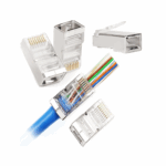 Telefónna zástrčka.  RJ45 8P 8C (drôt) cez CAT.5E tienený – Obrázok 2