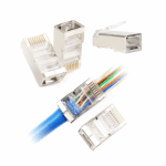 Telefónna zástrčka.  RJ45 8P 8C (drôt) cez CAT.6E tienený – Obrázok 2
