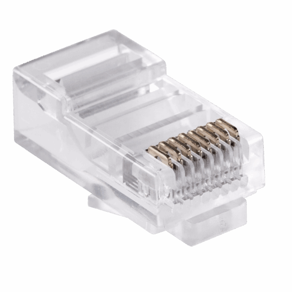 Telefónna zástrčka.  RJ45 8P 8C (drôt) x50ks.