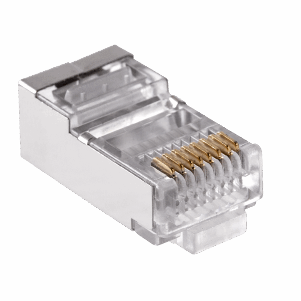 Telefónna zástrčka. RJ45 8P 8C + ŠTÍT