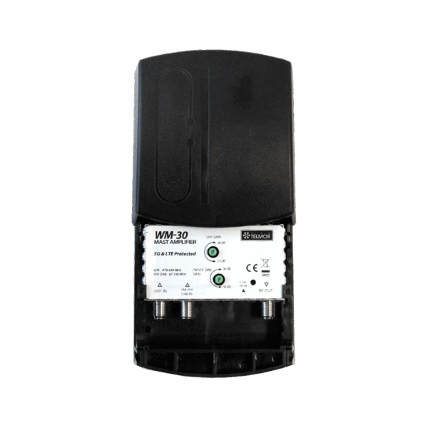 Stožiarový zosilňovač WM-30 FM/VHF+UHF DVB-T2 5G CHRÁNENÝ Telkom Telmor
