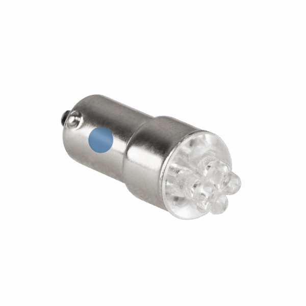 Autožiarovka 12V BA9S- 4LED modrá