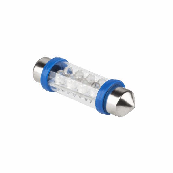 LED autožiarovka 12V 10*42-8LED Sv8,5 modrá