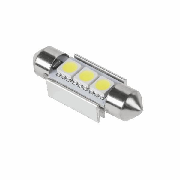 LED autožiarovka (Canbus) SV8,5 11x36mm 3x5050 SMD, biela