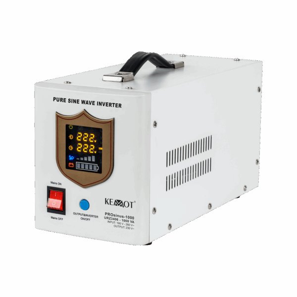 Núdzový zdroj KEMOT PROsinus-1000 menič s čistou sínusoidou a funkciou nabíjania 12V 230V 1000VA/700W