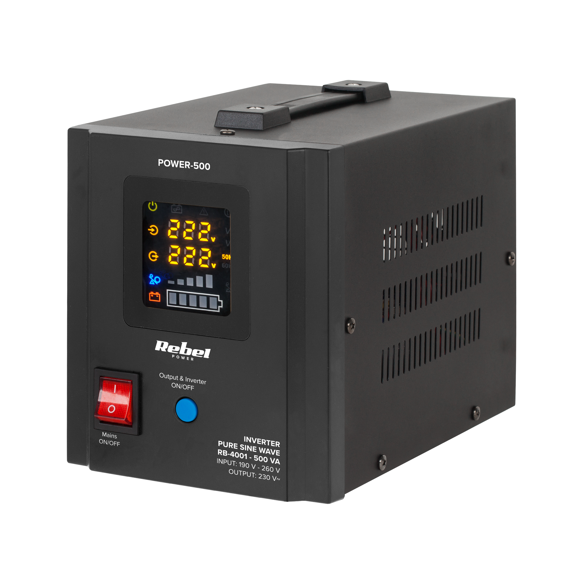 zasilacz-awaryjny-rebel-power-500-przetwornica-z-czystym-przebiegiem-sinusoidalnym-i-funkcja-ladowania-12v-230v-500va-300w-824b1a1221404cf4b5982c3673a85250-c0d51ad5 Núdzový zdroj Rebel POWER-500 - čistý sínusový menič s funkciou nabíjania 12V 230V 500VA/300W – Obrázok 1