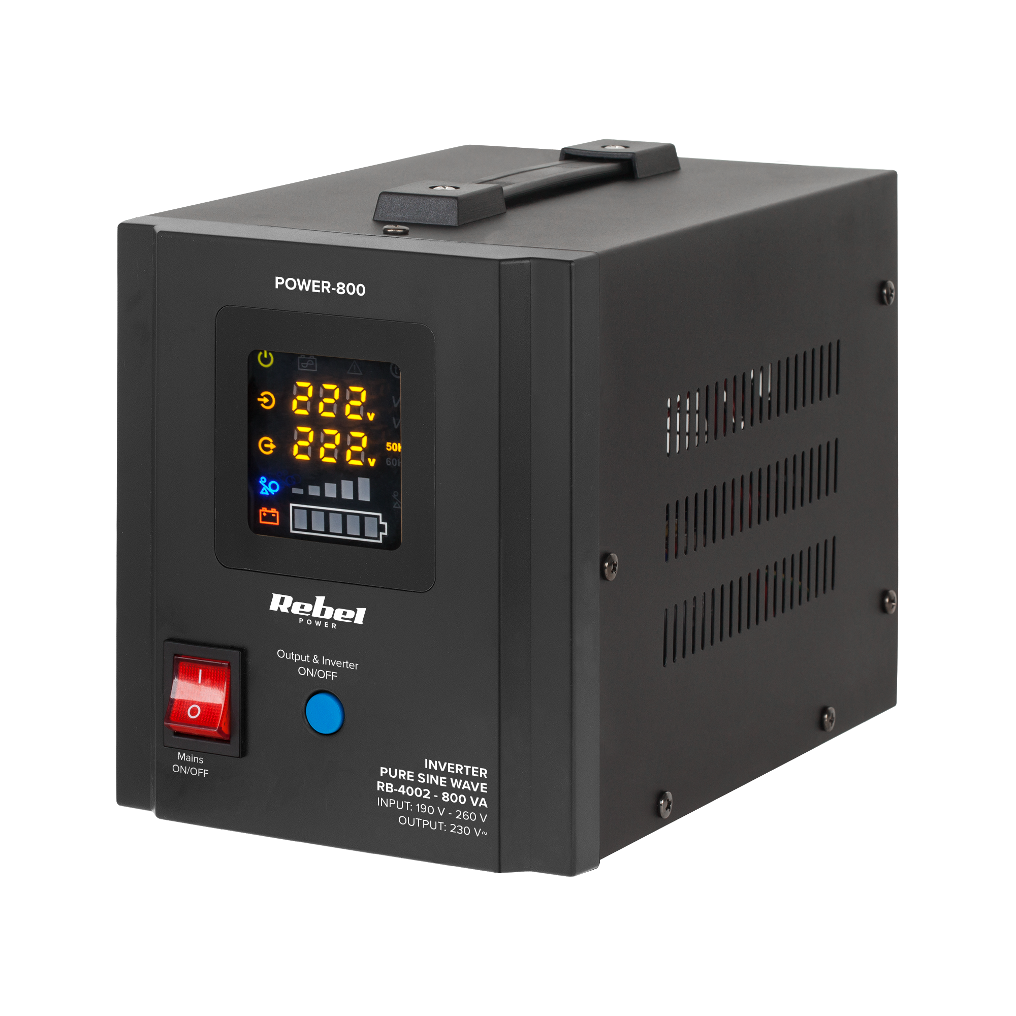 zasilacz-awaryjny-rebel-power-800-przetwornica-z-czystym-przebiegiem-sinusoidalnym-i-funkcja-ladowania-12v-230v-800va-500w-73b9c5e5107841c399c8499b1998cee7-17c5583e Núdzový zdroj Rebel POWER-800 - čistý sínusový menič s funkciou nabíjania 12V 230V 800VA/500W – Obrázok 1