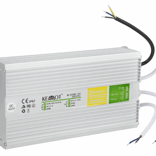 Napájanie pre diódový reťazec W-250W-12V IP67