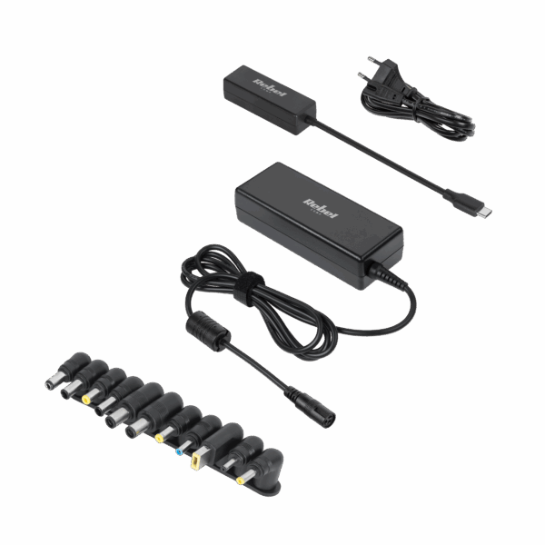 Rebel univerzálny napájací zdroj 12 koncoviek 90 W 15-20 V automatický s funkciou Power Delivery