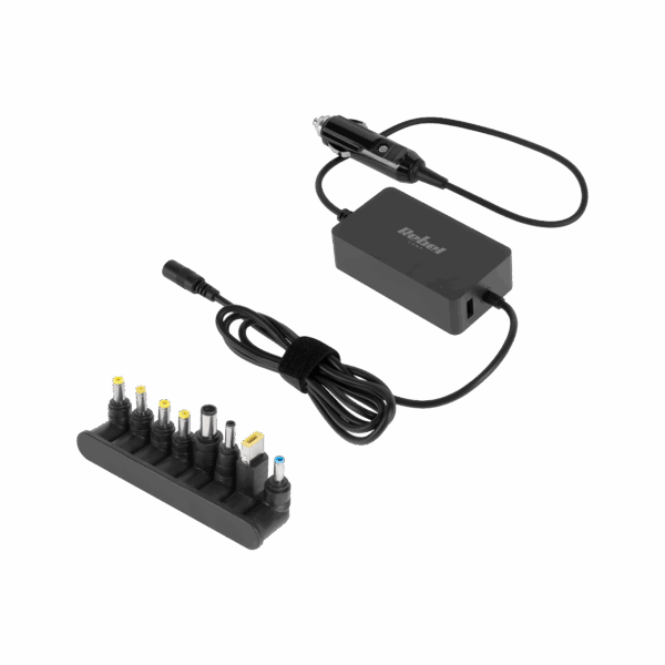 Univerzálny napájací zdroj Rebel s 8 hrotmi, USB 65W / 15-24V