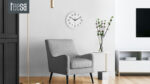 Nástenné hodiny 25 cm biele – Obrázok 5