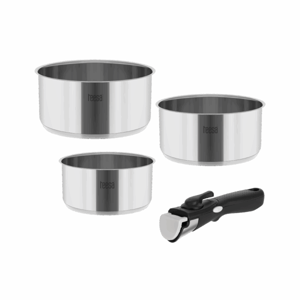 Sada hrncov s odnímateľnou rukoväťou TEESA COOK EXPERT SINGLE HAND