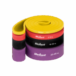 Set latexových cvičebných pásov - Power Band PLs-2, 4-45 kg, 4 pásy, REBEL ACTIVE