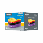 Set latexových cvičebných pásov - Power Band PLs-2, 4-45 kg, 4 pásy, REBEL ACTIVE – Obrázok 9