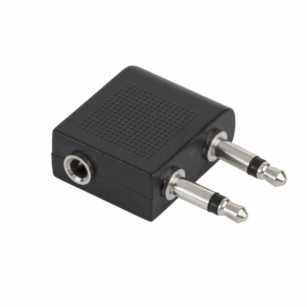 Konektor 2 x 3,5 MONO-Gn jack konektor. Stereo jack (do lietadla)