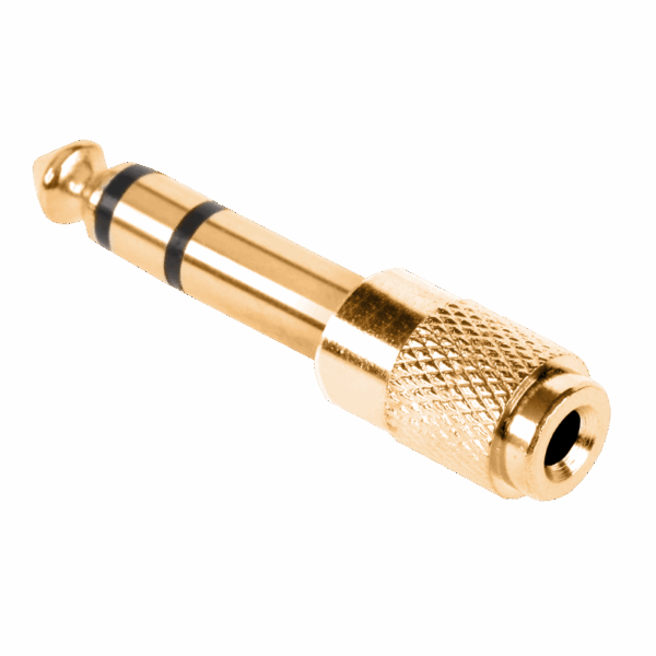 Jack 6,3/3,5 zlato-kovový konektor