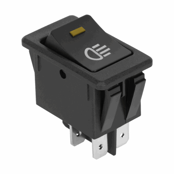 Konektorový spínač 12V spínač svetiel so žltou diódou