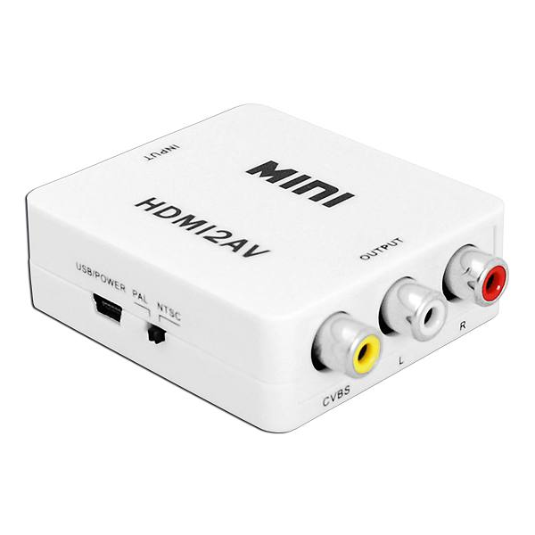 Prevodník signálu HDMI zásuvka - AV zásuvka - CHINCH CVBS + AUDIO LXHD129