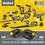 Nabíjačka batérií Rebel Tools 20V 2Ah/4Ah – Obrázok 3
