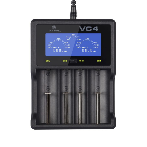 Xtar VC4 Cylindrická Li-ion a NiMH nabíjačka batérií