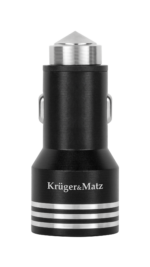 Kruger&Matz 2xUSB 4800mA autonabíjačka s rýchlym nabíjaním 3.0 – Obrázok 2