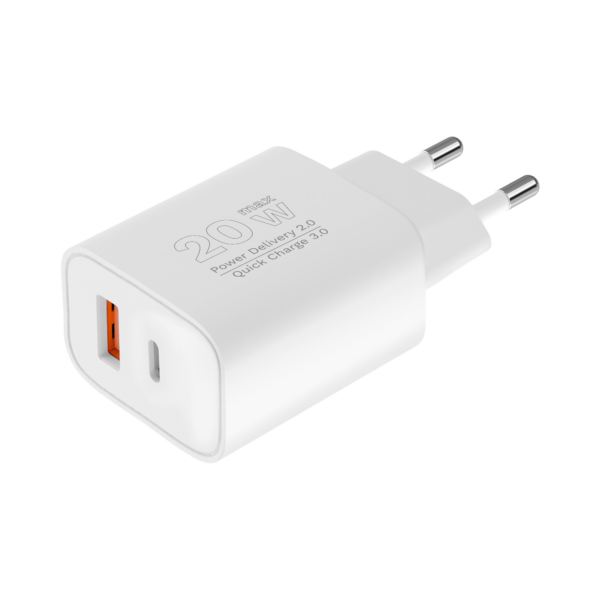 Kruger&Matz GaN duálna nástenná nabíjačka USB s funkciou Power Delivery a Quick Charge