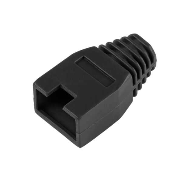 Gumový kryt pre zástrčku 8p8c RJ45, čierny