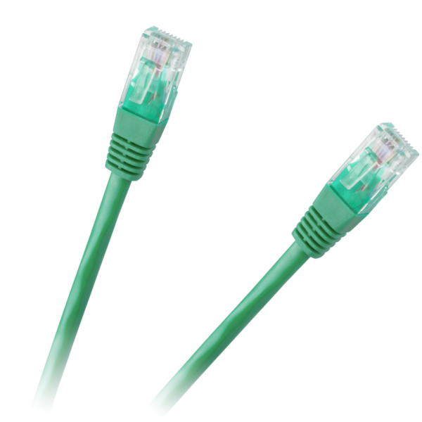 Patchcord UTP 8c kábel zástrčka-zástrčka 1,0m CCA zelená kat.6e