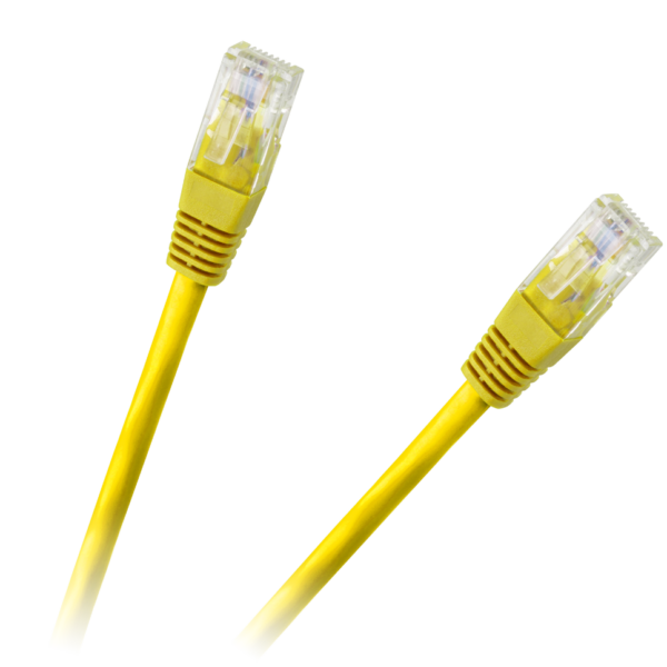 Patchcord UTP 8c kábel zástrčka-zástrčka 1,5m CCA žltá
