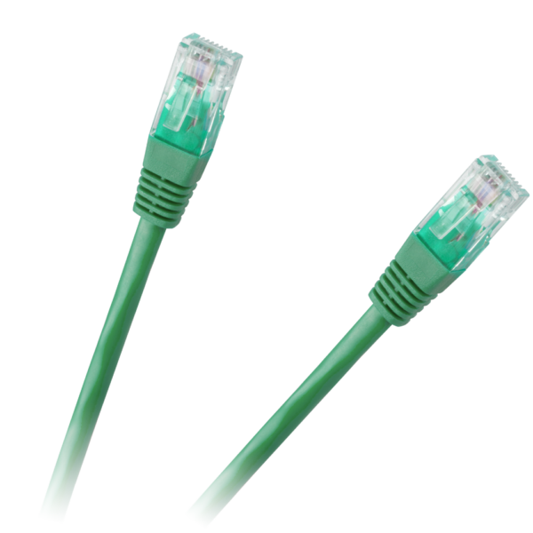 Patchcord UTP 8c kábel zástrčka-zástrčka 3,0m CCA zelená kat.6e