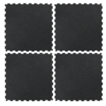 Gumená podlaha do telocvične, podložka na náčinie, puzzle 1m, hrúbka 20mm, čierna, REBEL ACTIVE – Obrázok 3