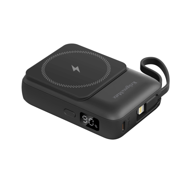 POWERBANK indukčný Kruger&Matz 10000 mAh Mag Safe s káblom čierny