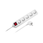 Rebel 5-zásuvkový predlžovací kábel s vypínačom, 3 m (1,5 mm)